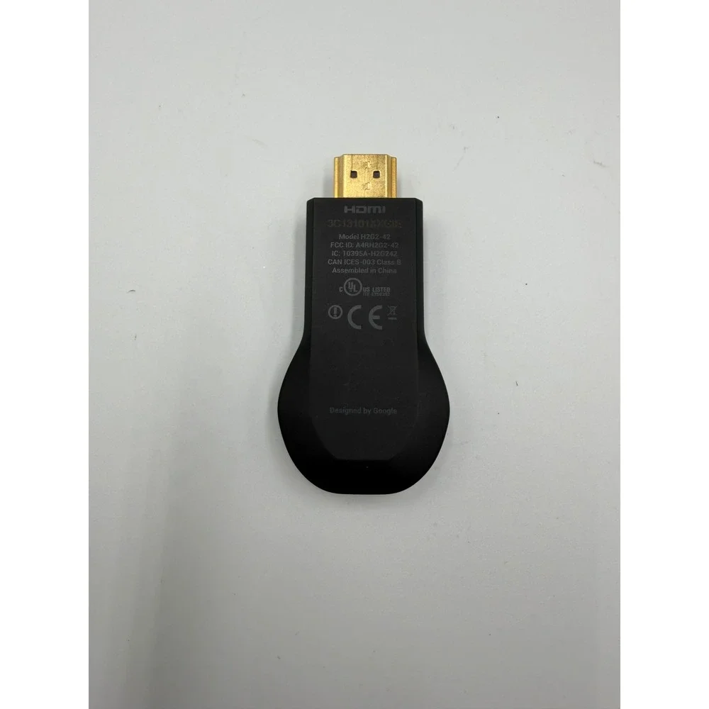 Google Chromecast HDMI Streaming Media Player Black H2G2-42 1st Gen With Extende